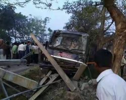 Photo of पुलिस वाहन ने पति–पत्नी को रौंदा